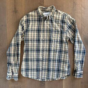 Corridor Plaid Long-Sleeve Shirt, Beige/Multi